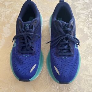 HOKA Blue and Teal Athletic Sneakers